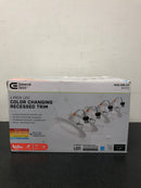 Commercial electric NS01dA09FR2-259 5/6 in. Integrated LED White Dimmable Recessed Light Trim with Adjustable Color Temperature, (2-Pack)