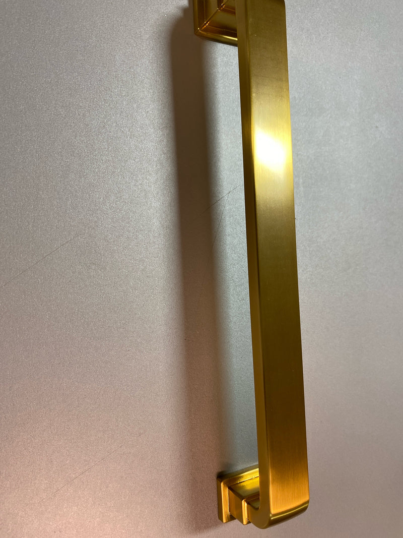 Belwith Keeler B077898BGB Brighton 12" Center to Center Square Appliance Handle / Appliance Pull - Brushed Golden Brass