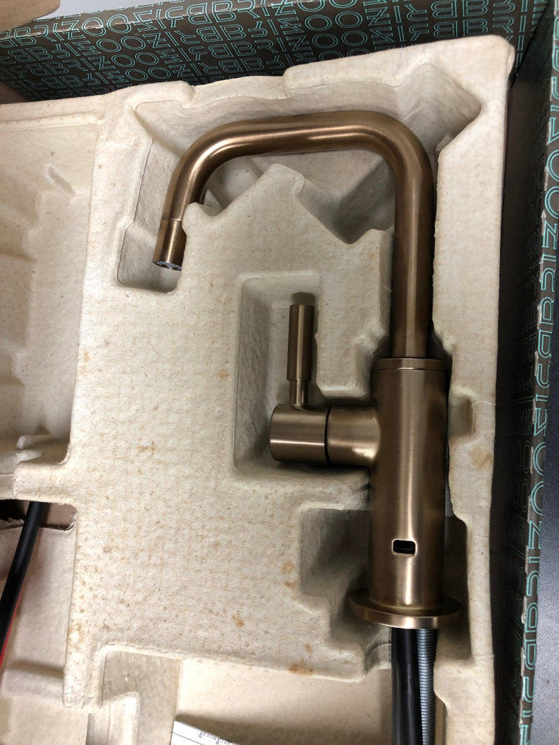 Brizo 61365LF-C-GL Odin 1.5 GPM Cold Only Water Dispenser Beverage Faucet wit Square Spout - RO Compatible - Brilliance Luxe Gold