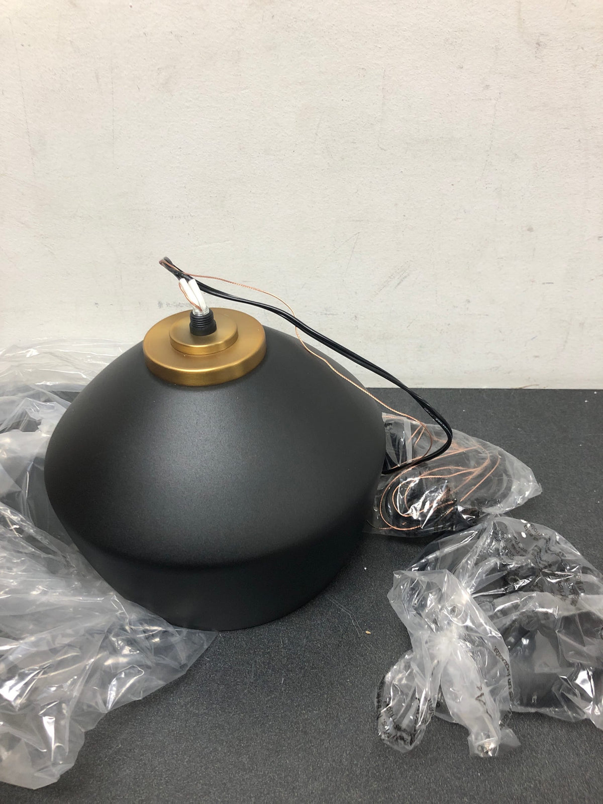 Miseno ML98584-BABC Single Light 9" Wide Pendant - Black / Antique Brass