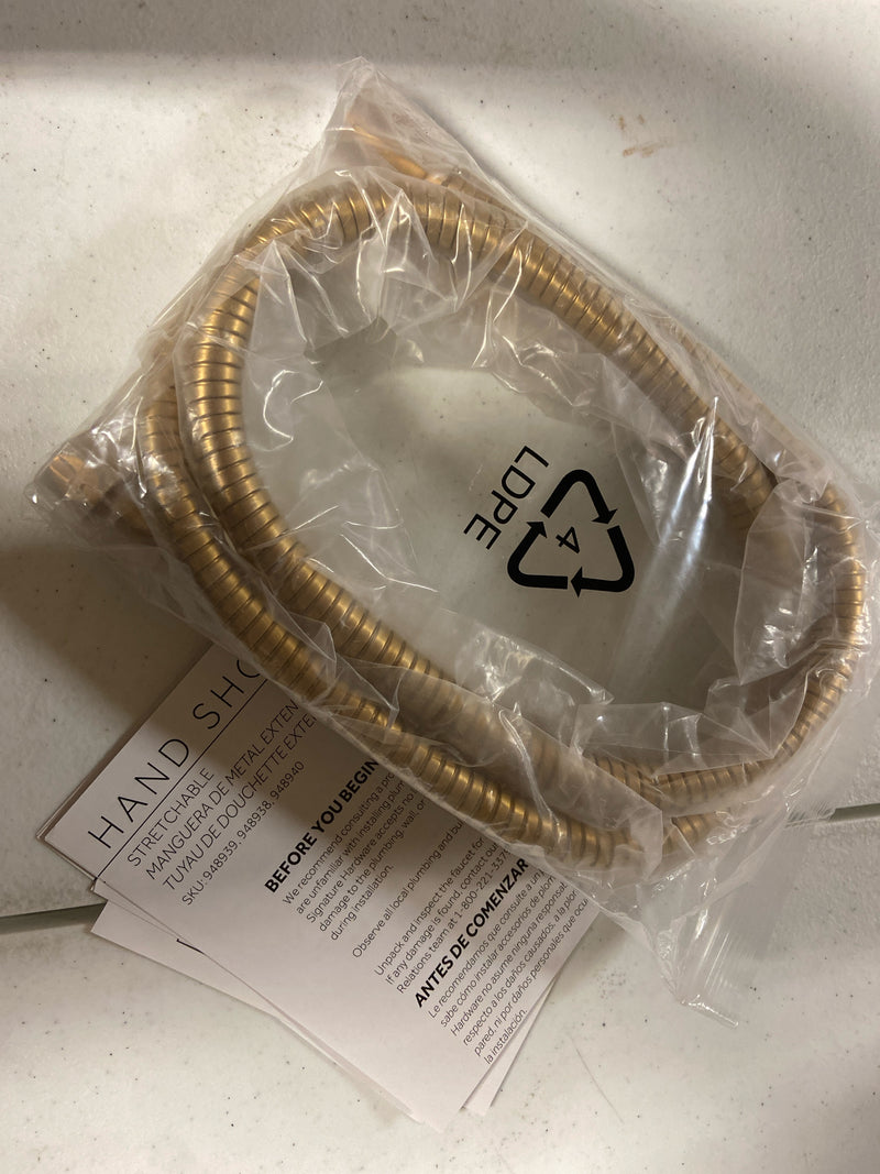 Signature Hardware SHH1010BG 60" Stretchable Hand Shower Hose - Brushed Gold
