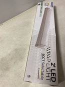Bulbrite 2 ft. Integrated 5 Color Selectable LED Dimmable Wraparound Light (120-277v), 2300 Lumens, White Fin