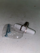 Amerock BP36647MWG10 Carrione 2-1/2 in. (64mm) Modern Marble White/Satin Nickel Bar Cabinet Knob