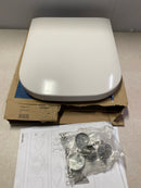 Seat and cover Happy D.2 white hinges ss with SoftClose