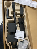 Baldwin 85317190LENT Gramercy Knurled Left Handed One Piece Single Cylinder Keyed Entry Handleset with L030 Interior Lever from the Estate Collection - Satin Black