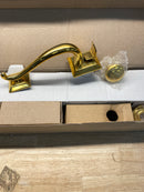 Baldwin SCCOLXROUTRR003 Columbus Standard C Keyway Single Cylinder Keyed Entry Handleset with Traditional Round Rose and Round Knob on Interior - Lifetime Polished Brass