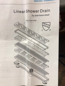 Signature Hardware Cohen 48" Linear Tile-In Shower Drain w/ Flange PB