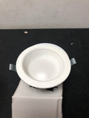 Commercial electric CER407943AK50WH Easy-Up 4 in. White Baffle Integrated LED Recessed Kit with Selectable CCT (2700K-5000K), (No Can Needed)