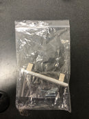 Sietto P-1400-SN Bandwidth 3-1/2 Inch Center to Center Bar Cabinet Pull with White Glass - Satin Nickel