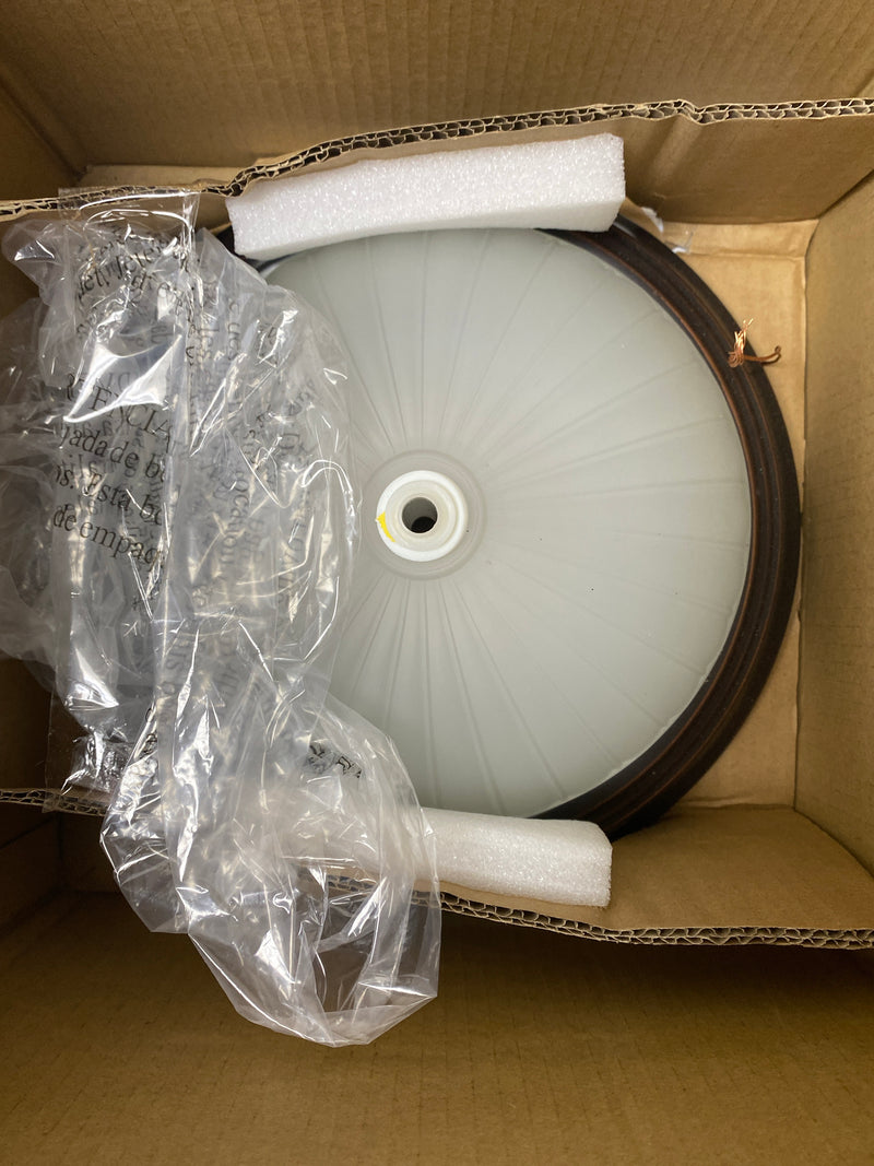 Unbranded HQV8011L-4/ORB 11 in. Oil Rubbed Bronze LED Flush Mount (2-Pack)