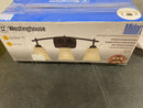 Westinghouse 6307500 Midori Three-Light Indoor Wall Fixture, Finish Linen, Oil Rubbed Bronze-Amber Glass