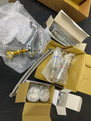 Signature Hardware 152857 Shannon Widespread Bathroom Faucet with Metal Cross Handles and Pop-Up Drain Assembly - Chrome