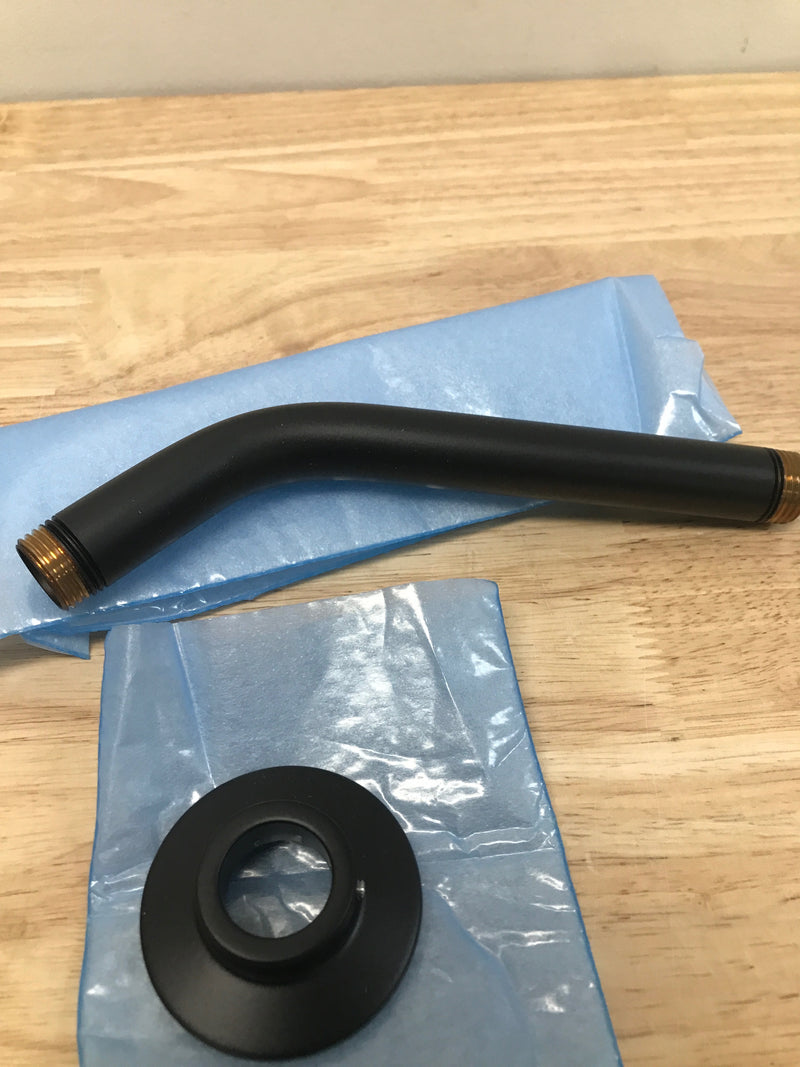 Kohler K-7397-BL MasterShower 7-1/2" Wall Mounted Shower Arm and Flange - Matte Black