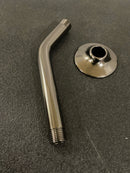 Signature Hardware 948962-8 FundamentALL 8" Wall-Mount Shower Arm and Flange - Gunmetal