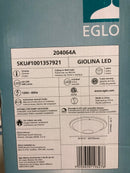 EGLO Lighting Giolina LED Ceiling Light Chrome Finish with White Glass and Clear Crystals