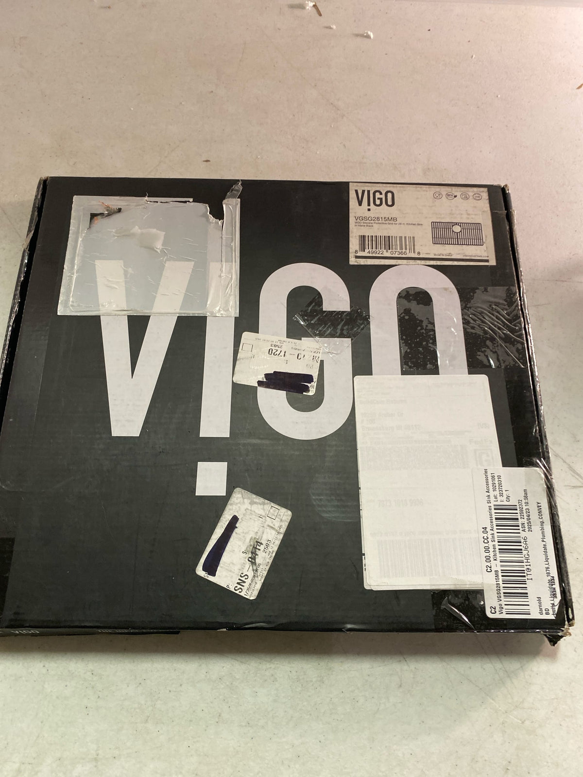 Vigo VGSG2815MB 15" L x 28" W Silicone Basin Rack - Matte Black