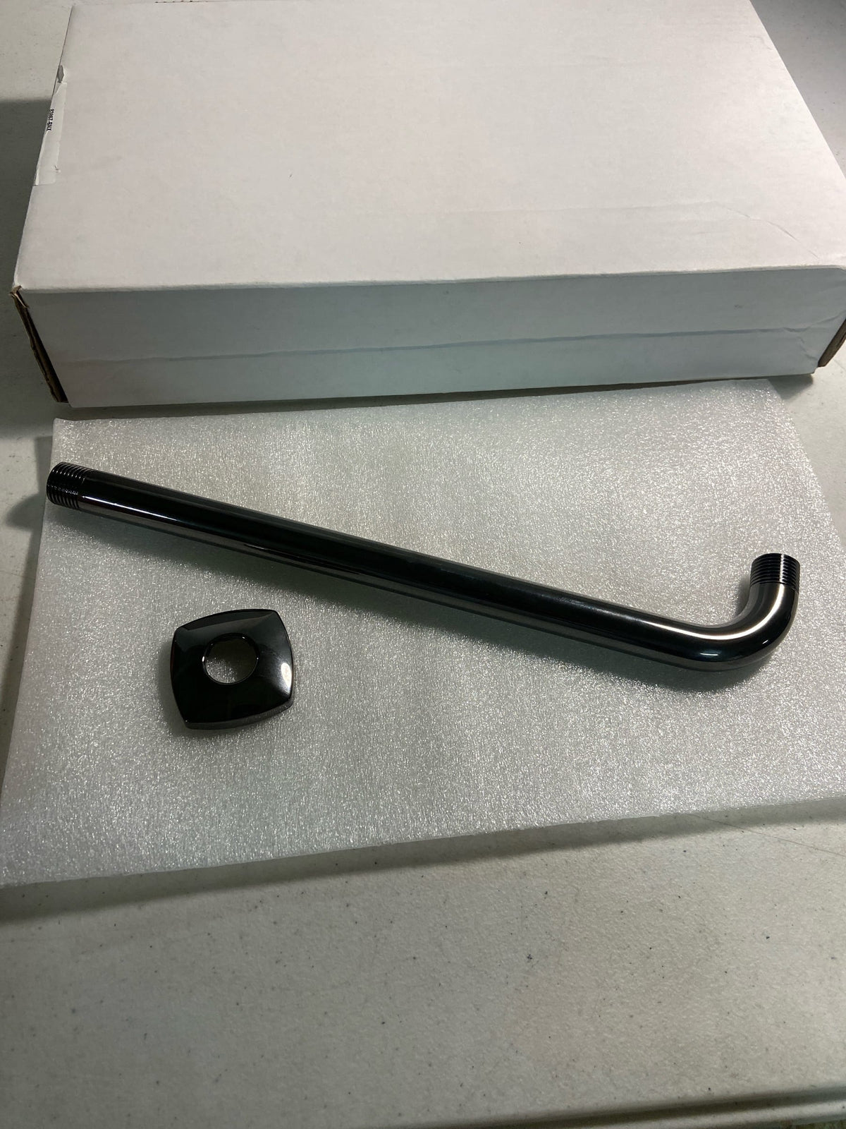 Brizo 83867-BNX Allaria 13" Wall mount Shower Arm and Flange - Brilliance Black Onyx
