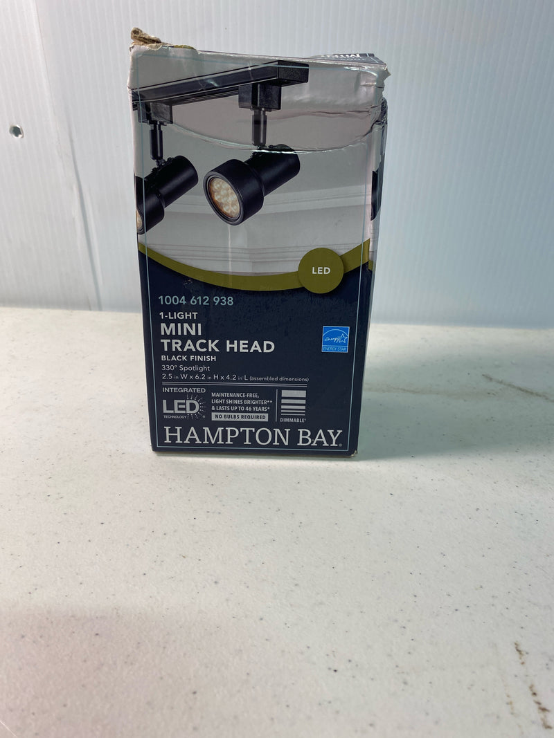 Hampton bay 813770 1-Light Black Integrated LED Linear Track Lighting Mini Step Head