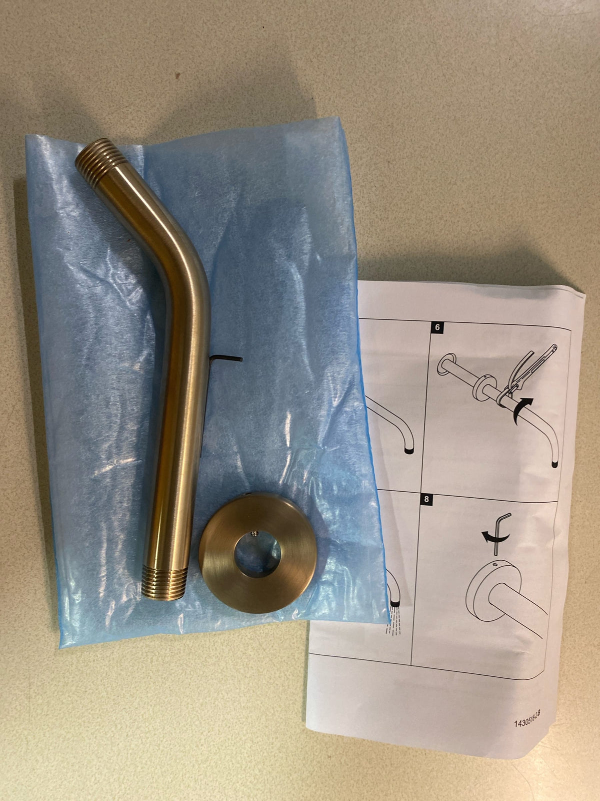 Kohler K-26318-BV Statement Shower Arm and Flange, Vibrant Brushed Bronze
