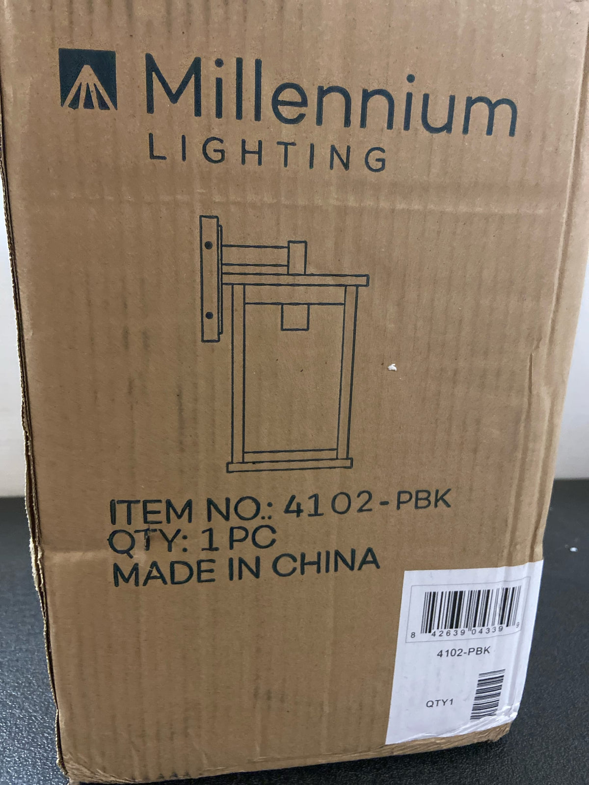 ML Lighting 4102-PBK Bowton II 1-Light Outdoor Wall Sconce in Powder Coated Black Finish - 11-Inch