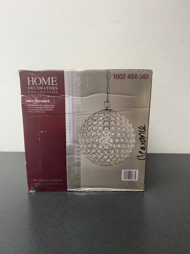 Home decorators collection P5061-015 Sofia 1-Light Crystal Chrome Mini-Pendant