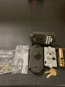 Emtek E1001MB Single Cylinder Cast Bronze Electronic Deadbolt from the Sandcast Bronze Collection - Medium Bronze
