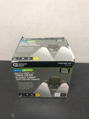 Commercial electric IS08a240030BZTH 240-Degree Bronze Motion Activated Integrated LED Outdoor Twin Head Security Flood Light, 4000K