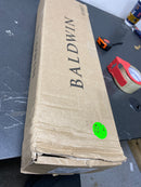 Baldwin EESEAxCONCQE044 Seattle One Piece Single Cylinder Keyed Entry Handleset with Interior Contemporary Knob and Emergency Egress Function - Satin Brass