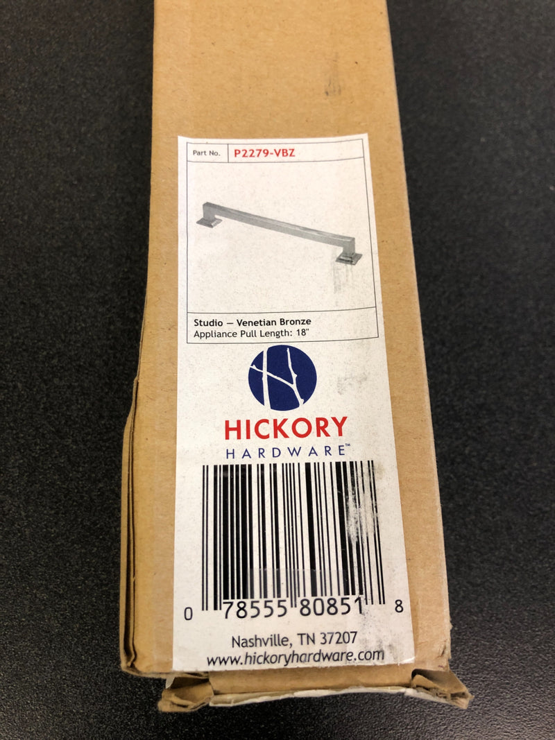 Hickory Hardware Studio 18 Inch Center to Center Appliance Pull - Veneti Bronze