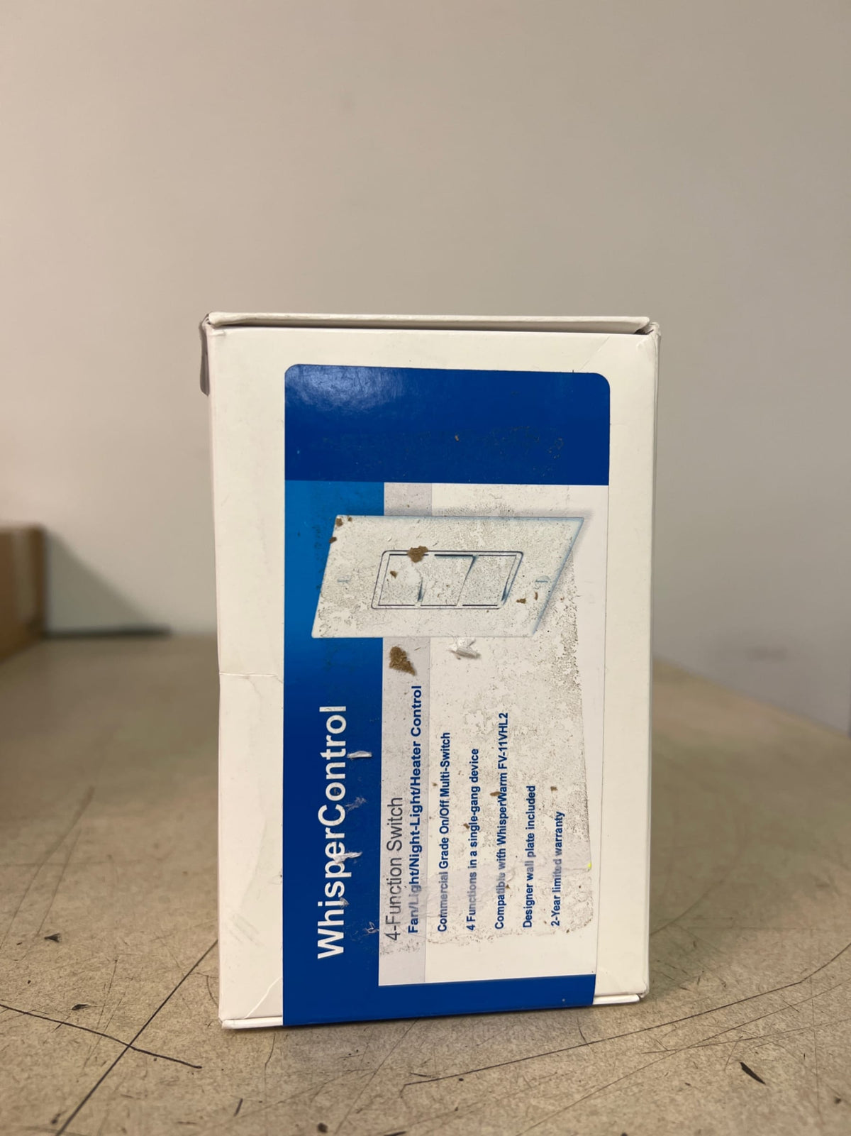 Panasonic 4 Function Single Gang WhisperControl Switch - White