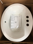 Kohler K-2699-4-0 Bryant 20-1/8" Oval Vitreous China Drop In Bathroom Sink with Overflow and 3 Faucet Holes at 4" Centers - White
