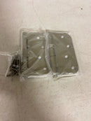 Emtek 91034TWB 4" x 4" Plain Bearing 5/8" Radius Corners Mortise Hinge - Pair - Tumbled White Bronze