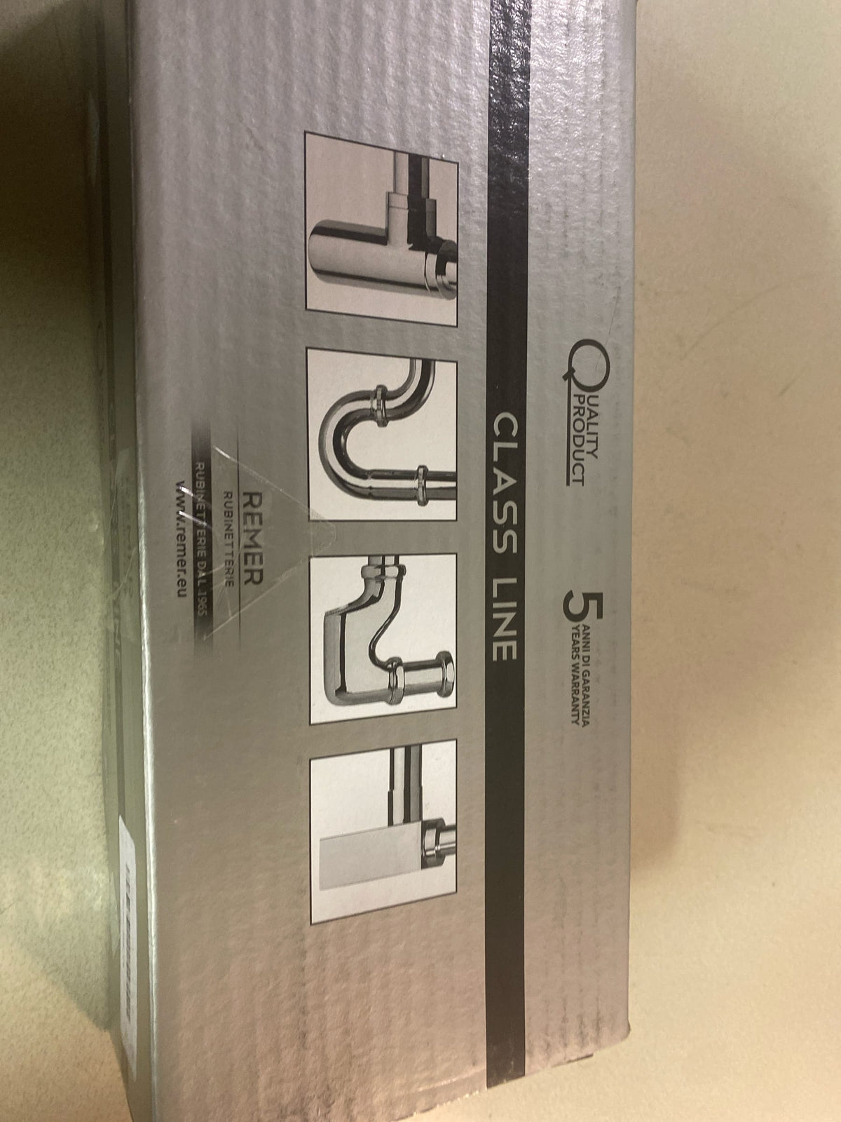 Remer 958L-CR P-Trap, 3" L x 2.56" W, Brass