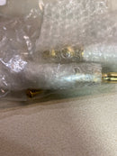 Signature Hardware 106345 Small Porcelain Lever Handles - Pair of 2 - Polished Brass