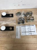 Emtek 8081US19 Quincy Sideplate Double Cylinder Keyed Entry Door Knob or Lever Set with 3-5/8 Inch Center to Center - Flat Black