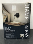 Hampton bay 65755 Ridgeway 1-Light Matte Black Wall Sconce