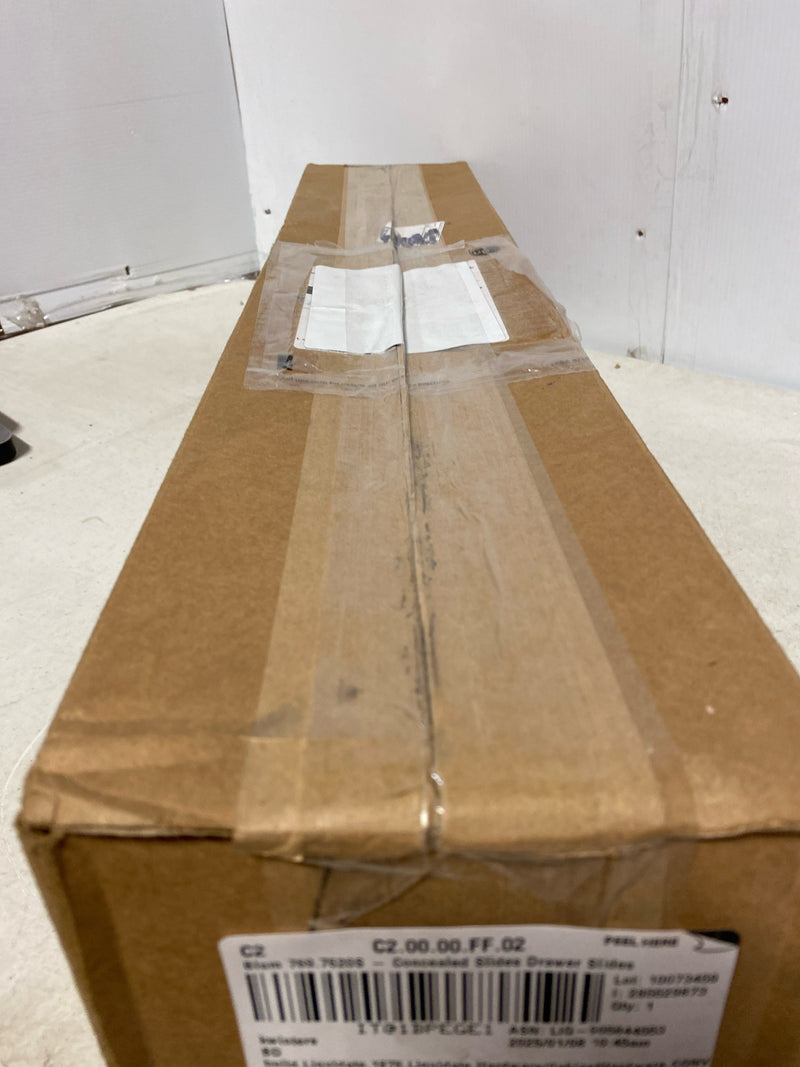 Blum 769.7620S Movento Heavy Duty 30 Inch Full Extension Undermount Concealed Drawer Slides with 170 lbs. Weight Capacity and Soft Close - Pair - N/A