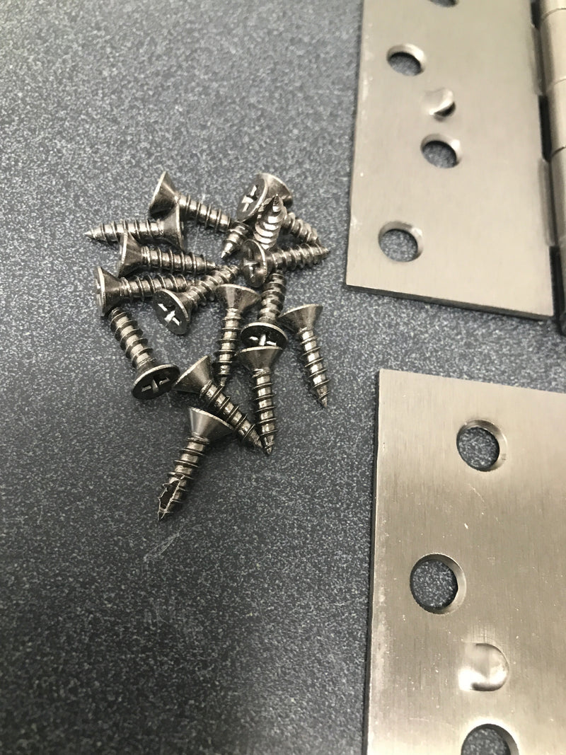 Deltana S44058TT15A-L/H 4" x 4" 5/8" Radius Corner Plain Bearing Mortise Hinge - Pair - Antique Nickel