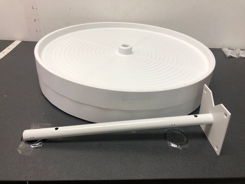 Rev-A-Shelf 6012-24-11-52 Classic Plastic 2-Shelf 24" Full Circle Lazy Susan for Corner Base Cabinets - White