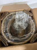 Worth home products PBN-3631-0011 Instant Pendant 1-Light Recessed Light Conversion Kit Brushed Bronze Grass Weave Shade