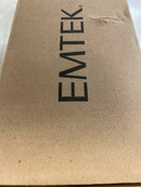 Emtek 12A1US19 Brass Modern Door Configuration 2 Keyed Entry Multi Point Narrow Trim Lever Set with American Cylinder Above Handle - Flat Black