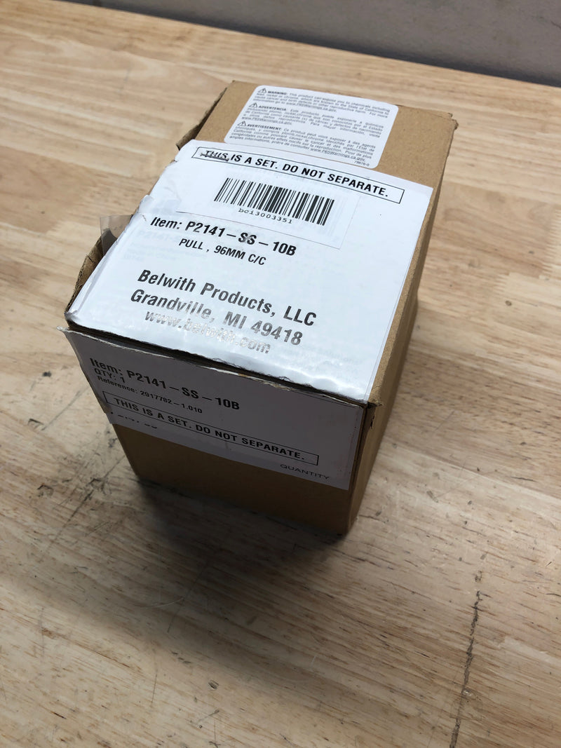 Hickory Hardware P2141-SS-10B American Diner Pack of (10) - 3-3/4" Center to Center Classic Vintage Arched Bar Cabinet Handles / Bar Drawer Pulls - Stainless Steel