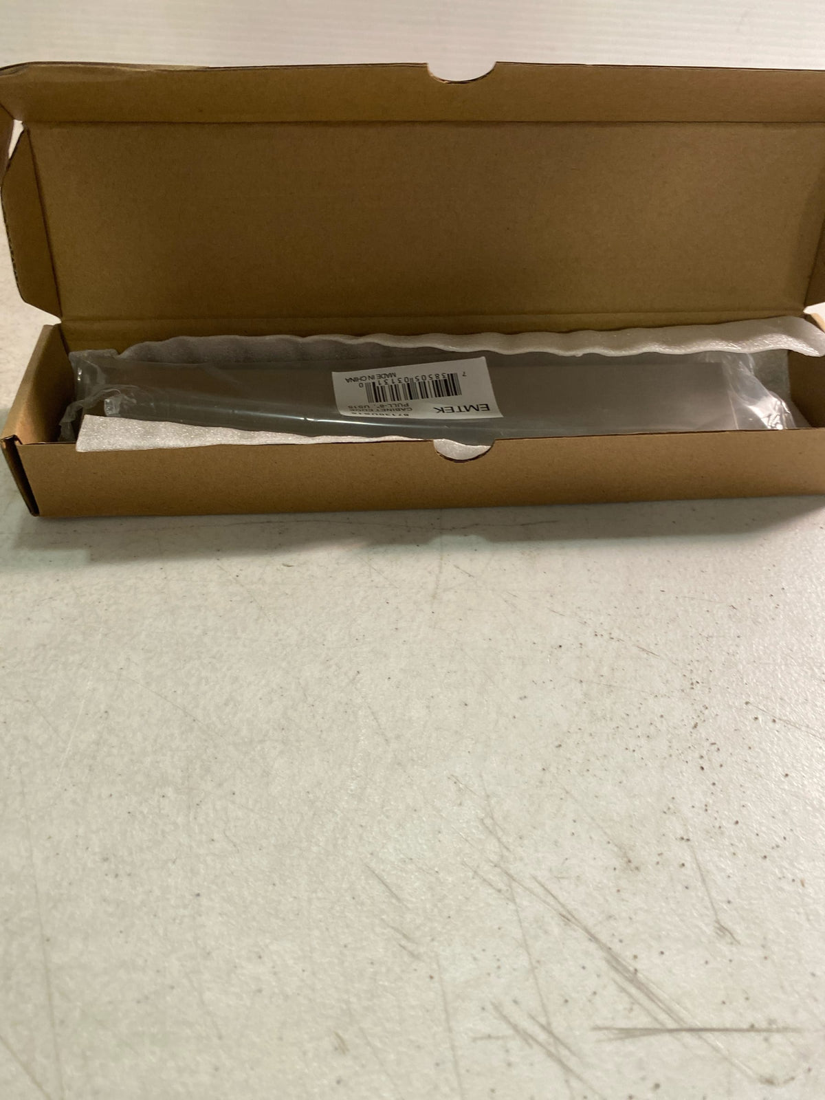 Emtek 87130US15 Edge 8 Inch Center to Center Finger Cabinet Pull - Satin Nickel