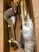 Signature Hardware 441380 Marconi Left Handed Solid Brass Full Plate Keyed Entry Single Cylinder Door Handleset with Interior Lever and 2-3/4" Backset