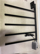 Amba SB5-MB Swivel 24-9/16"W x 34-5/8"H 120 V Hardwired or Plug-In Stainless Steel Towel Warmer - Matte Black