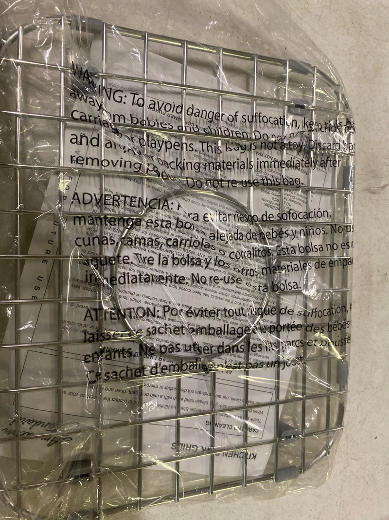 American Standard 8422000.075 Delancey 12-13/16" L x 10-5/8" W Stainless Steel Basin Rack with Rubber Feet - Stainless Steel