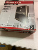 Everbilt EVB1214N Watershield Shower System 13.25 in. x 15.25 in. x 3.5 in. Shower Niche With Adjustable Shelf