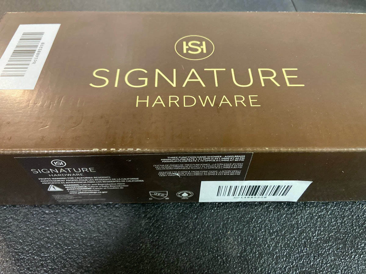 Signature Hardware SH441155AGBR FundamentALL 4.6" Round Multifunction 1.75 GPM Hand Shower - Aged Brass