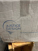 Justice Design Group CER-6420-BIS-DBRZ Ceramic Trapezoid 1-Light Pendant - Bisque / Dark Bronze