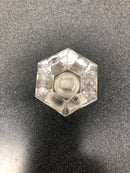 Liberty Hardware P19443-116-CP Faceted 1-3/4 Inch Geometric Cabinet Knob - Satin Nickel and Clear